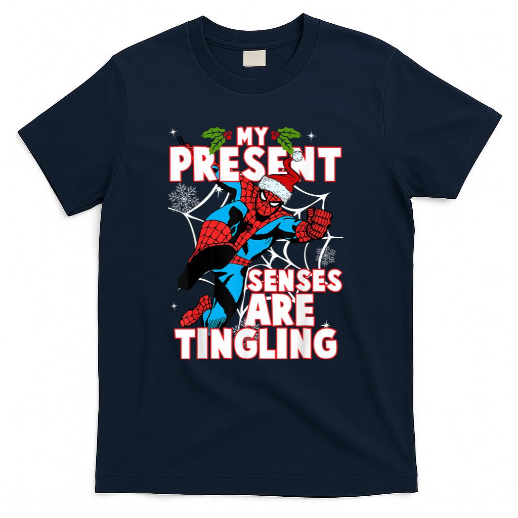 Marvel Spider-Man Present Senses Tingling Christmas T-Shirt