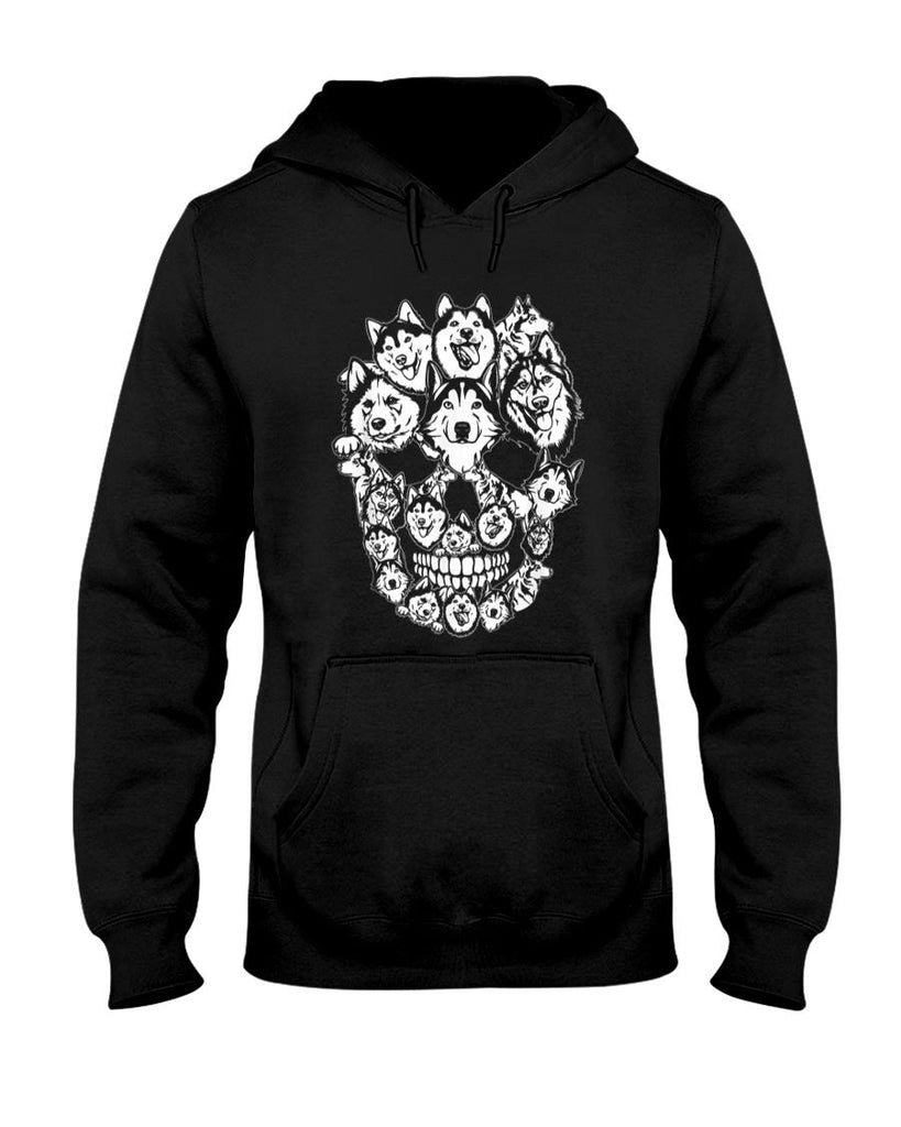 Pet Mom Halloween Shirt - Funny Halloween Costume Skull Siberian Husky Dog Lover Men Women Kids T-Shirt