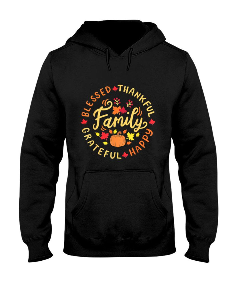 Blessed Thankful Family Thanksgiving T-Shirt