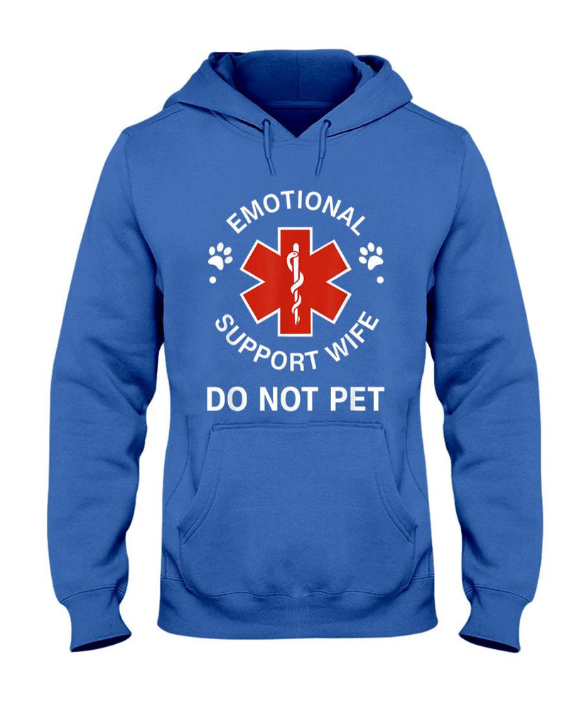 Pet Mom Halloween Shirt - Emotional Support Wife Do Not Pet Funny Wife Girlfriend Joke T-Shirt