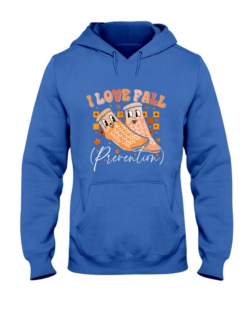 Groovy Retro I Love Fall Prevention Fall Physical Therapy T-Shirt
