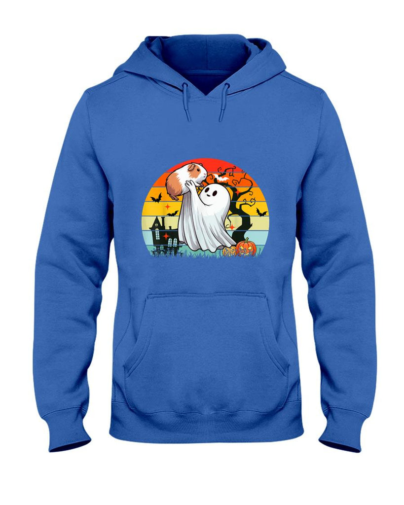 Pet Mom Halloween Shirt - Vintage Retro Boo Ghost Hunging Guinea Pig Halloween Family T-Shirt