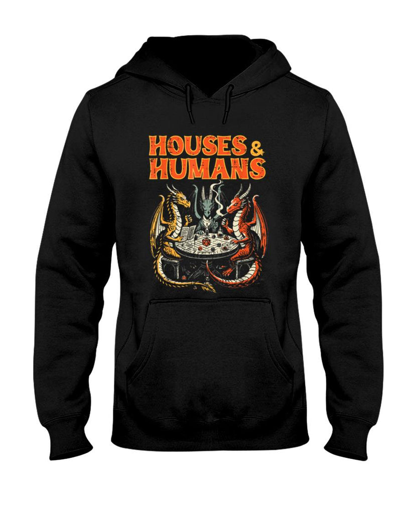 Gaming Houses Humans Funny Rpg Parody Gamer Men Boys Kids T-Shirt