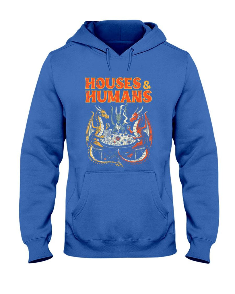Gaming Houses Humans Funny Rpg Parody Gamer Men Boys Kids T-Shirt