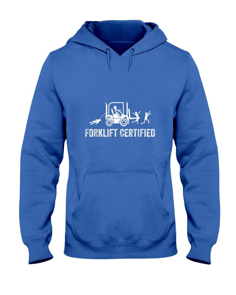 Funny Tees - Forklift Certified Shirt, Funny Certified Forklift Operator T-Shirt