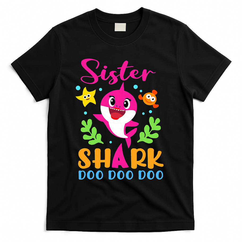 Sister Shark Sister Shark Lover Family Mother's Day T-Shirt