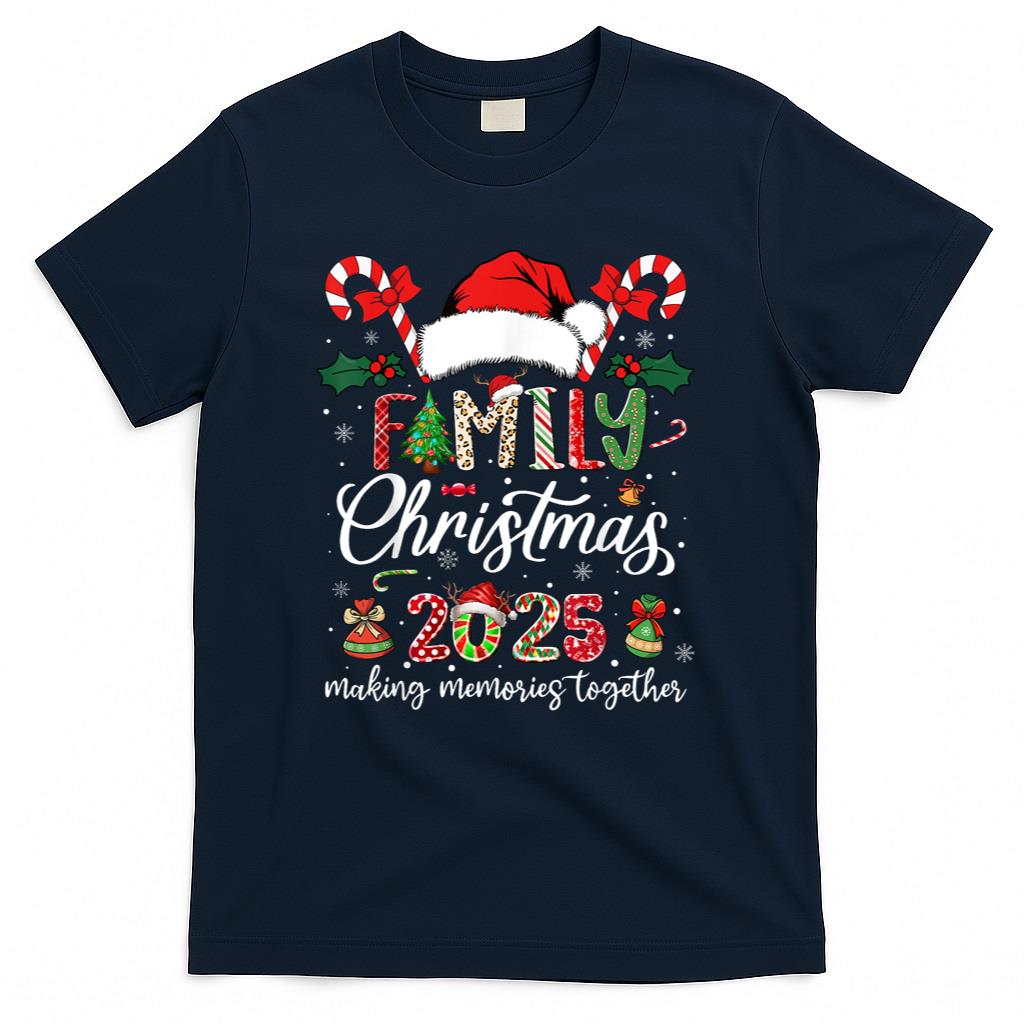 Family Christmas 2025 Matching Squad Santa Elf Funny Xmas T-Shirt