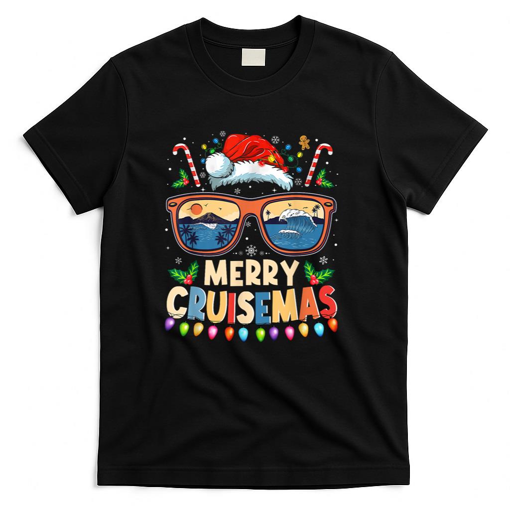 Merry Cruisemas 2025 Funny Christmas Santa Reindeer Cruise T-Shirt