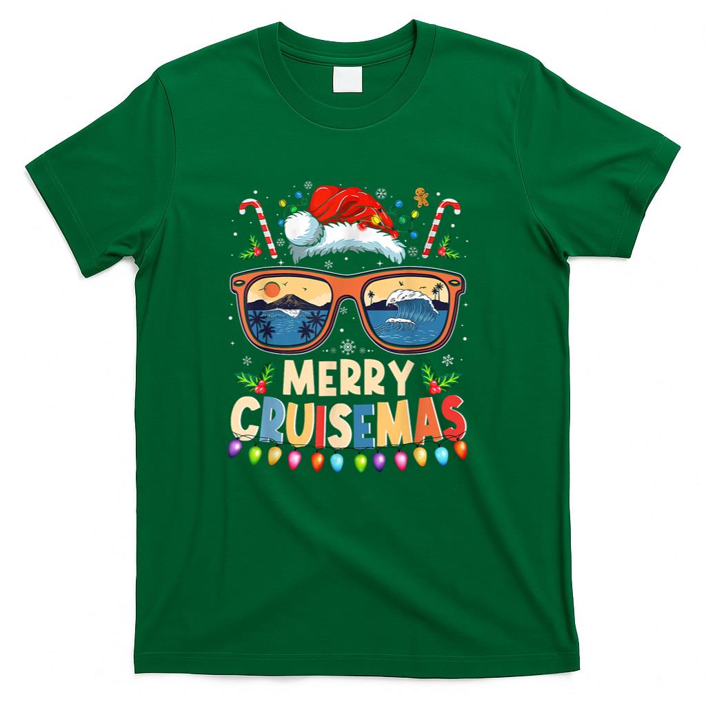 Merry Cruisemas 2025 Funny Christmas Santa Reindeer Cruise T-Shirt