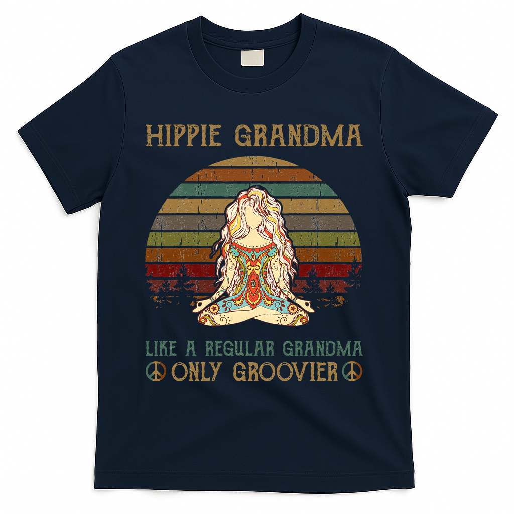 Hippie Grandma Like A Regular Grandma Vintage T-Shirt