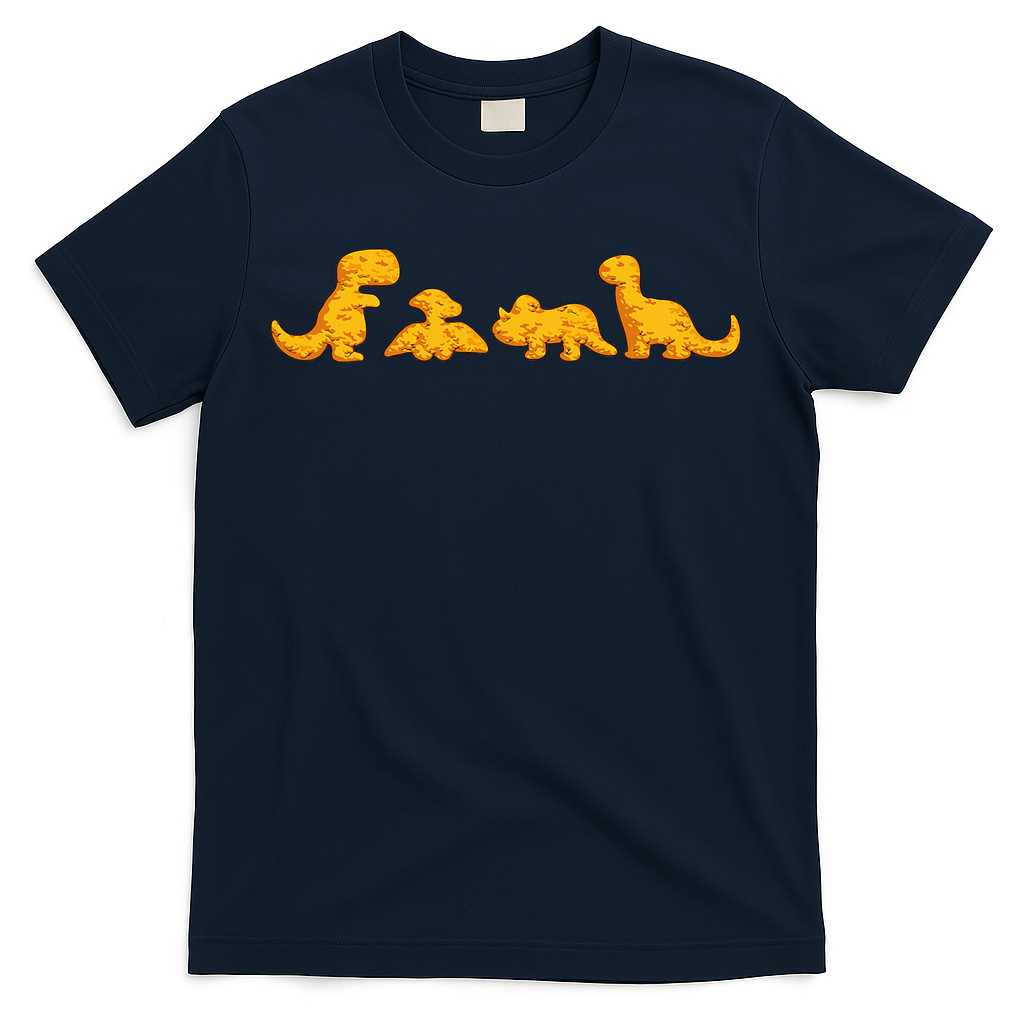 Dino Chicken Nugget Funny Dinosaur Shape Nuggets Nug Lover T-Shirt