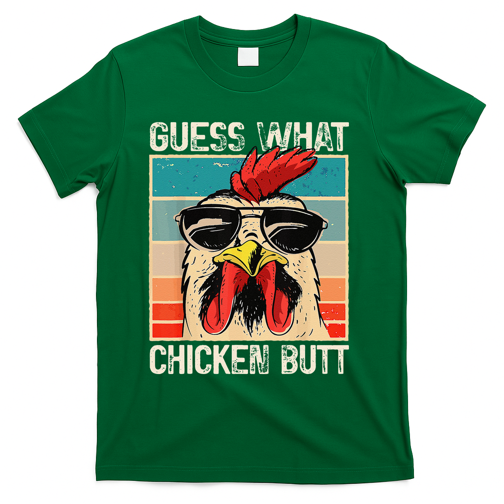Funny Guess What Chicken Butt Chicken Meme T-Shirt