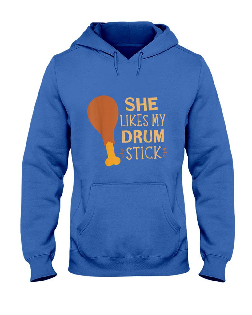 She Likes My Drum Stick Funny Couple Matching Thanksgiving T-Shirt