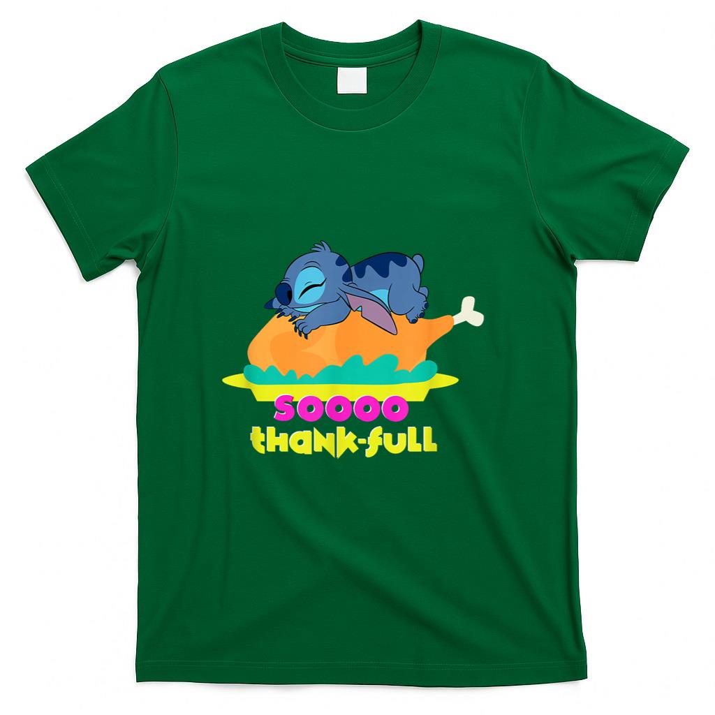 Disney Lilo Stitch Thanksgiving Soooo Thankful Turkey Nap T-Shirt