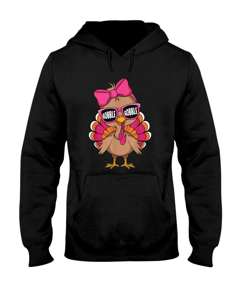 Gobble Turkey Day Happy Thanksgiving Toddlers Girls Kids T-Shirt