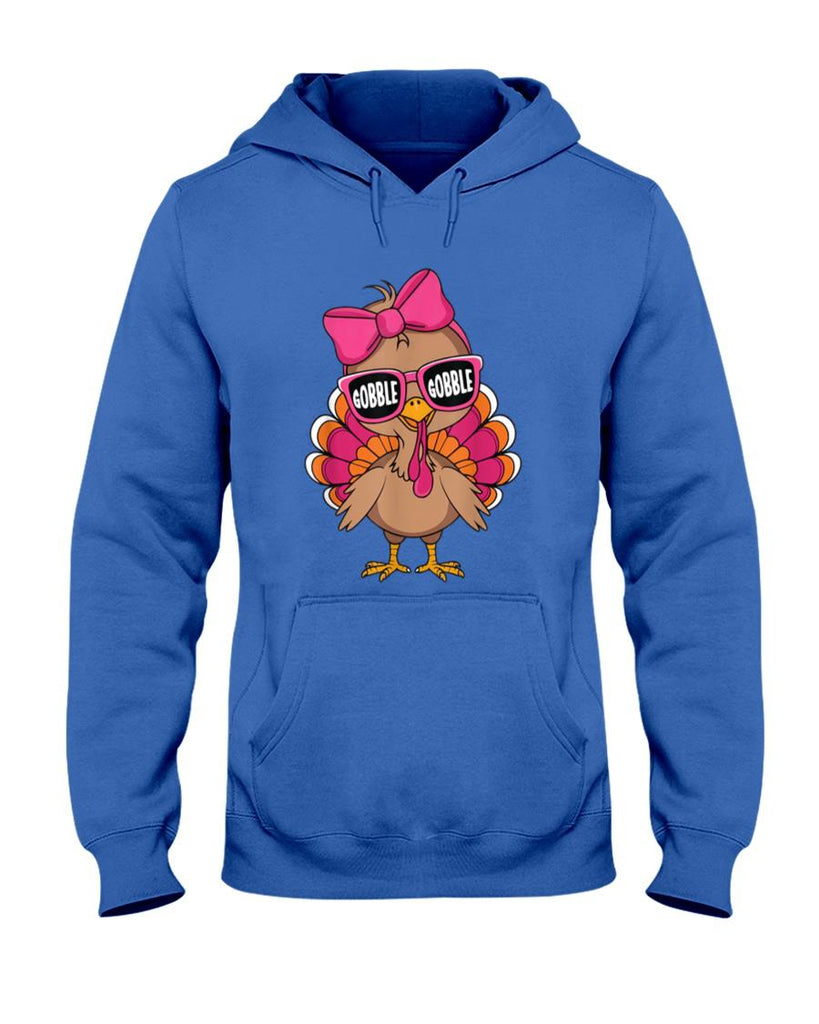 Gobble Turkey Day Happy Thanksgiving Toddlers Girls Kids T-Shirt