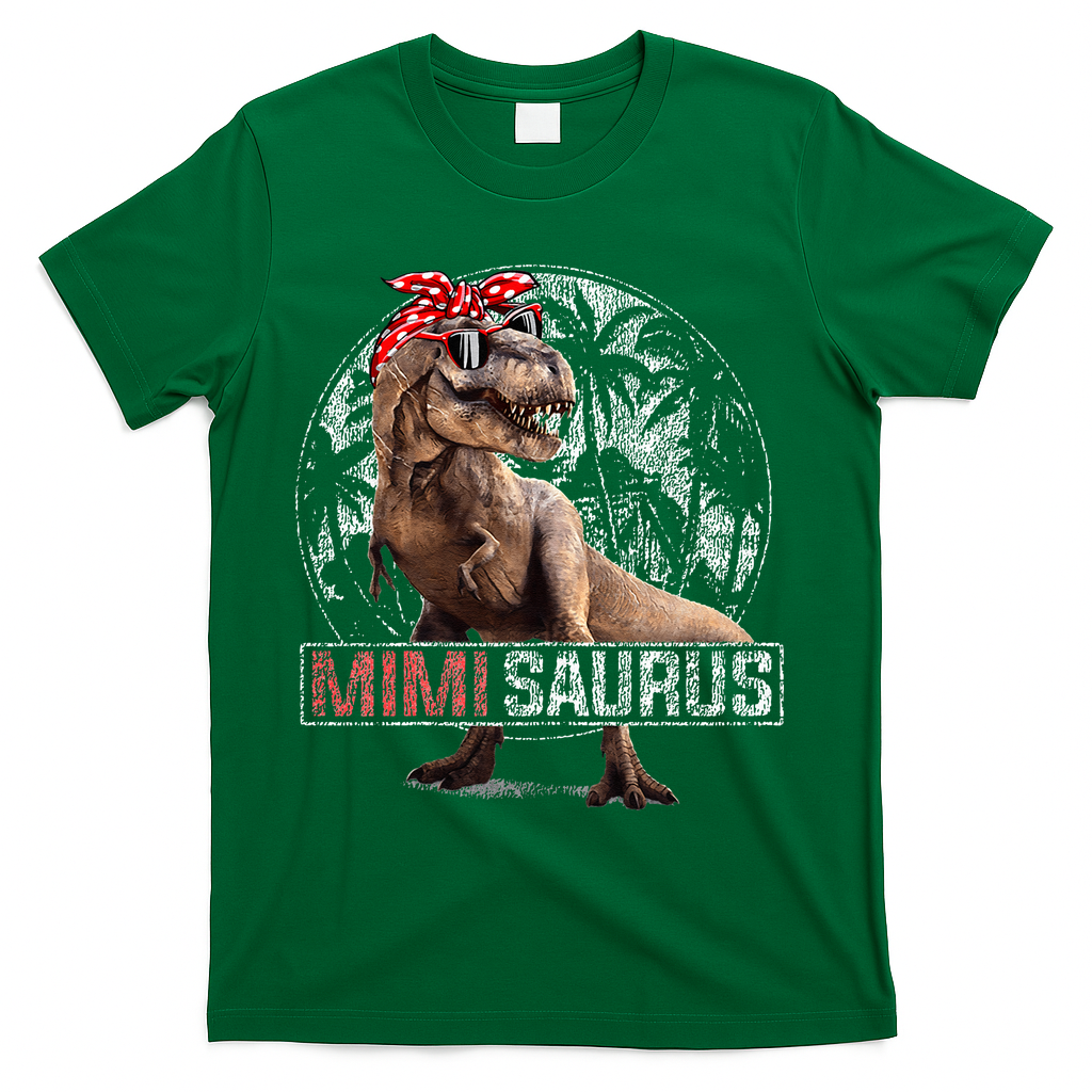 Womens Mimisaurus T Rex Dinosaur Funny Mimi Saurus Family Matching T-Shirt