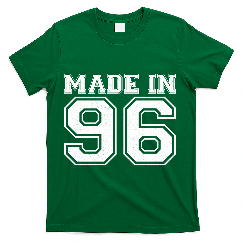 30 Birthday Made In 1996 Sports Jersey T-Shirt - Green