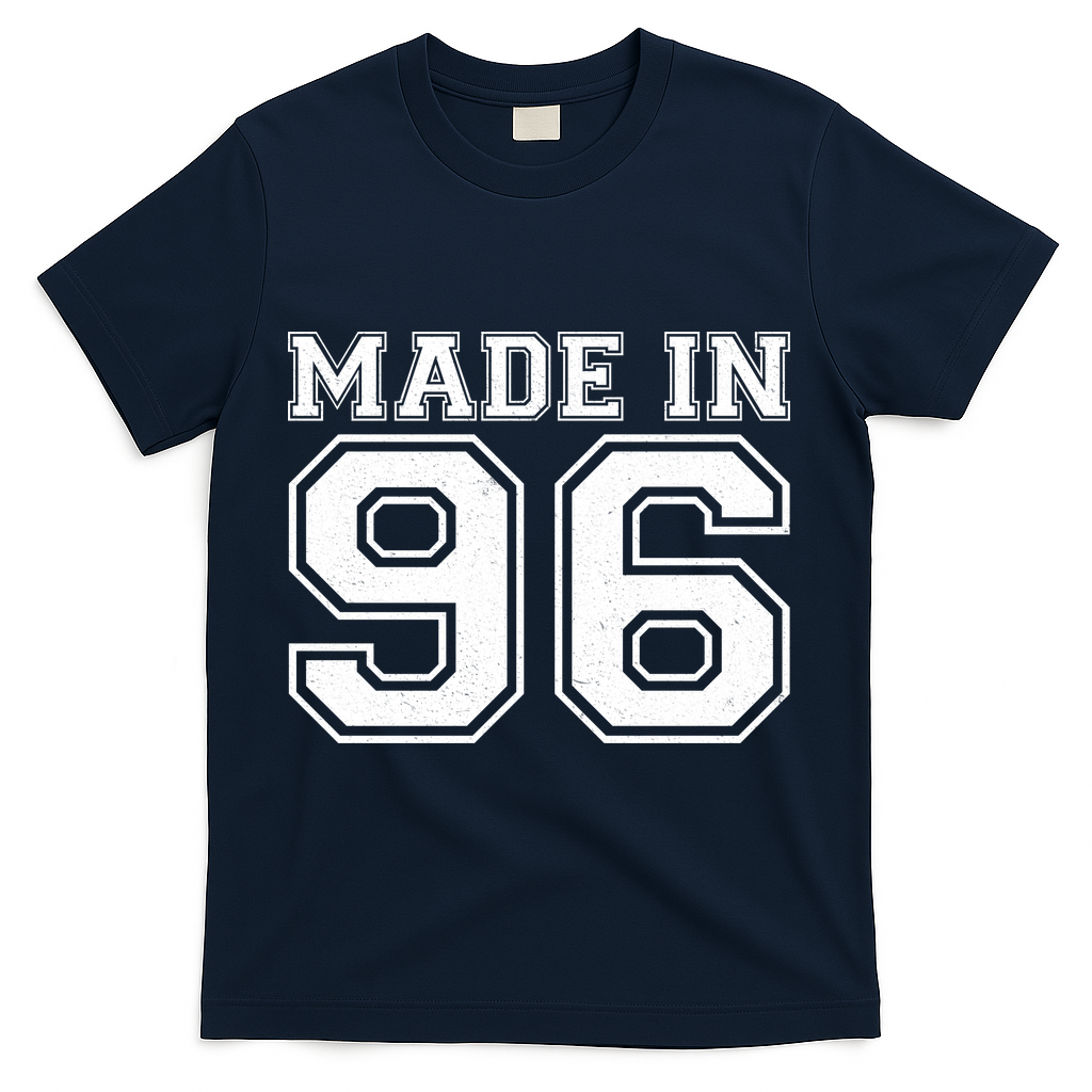 30 Birthday Made In 1996 Sports Jersey T-Shirt - Navy