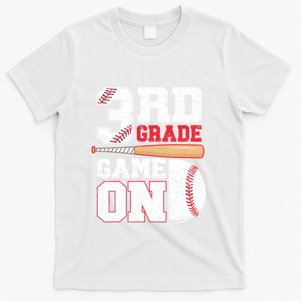 3rd Grade Game On Back To School Baseball Boy Third Grade T-Shirt - White