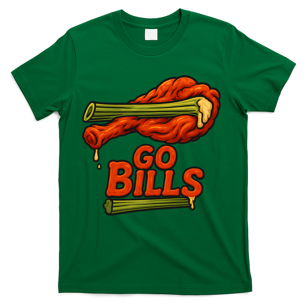 Bills Chicken Wings Funny Football Fan T-Shirt