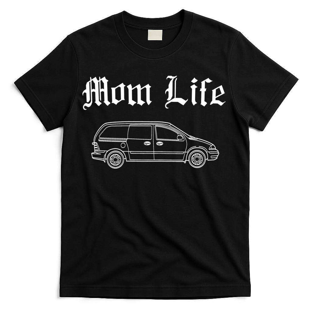 Funny Womens Mom Life Gangsta Minivan Gift Funny Gift For Busy Moms T-Shirt