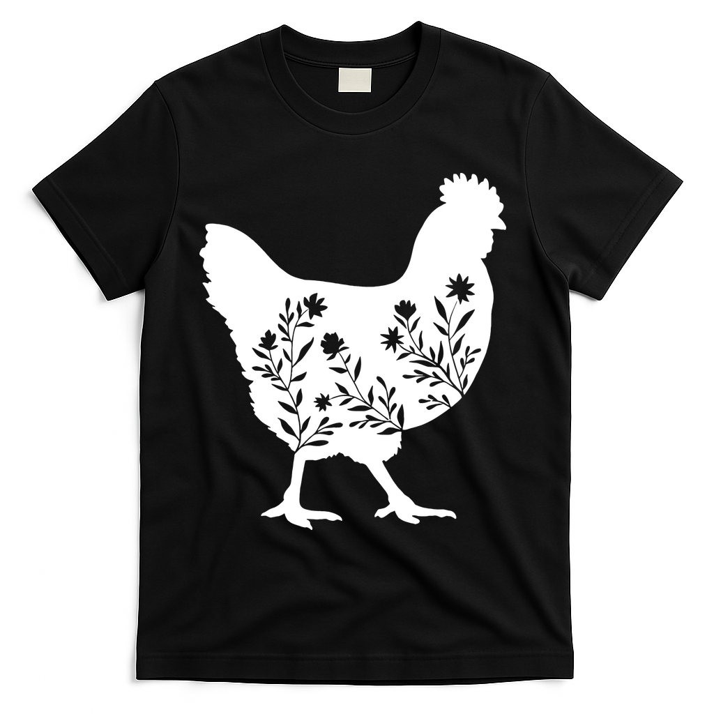 Mama Chicken Floral Mom Lover Mother Grandma T-Shirt
