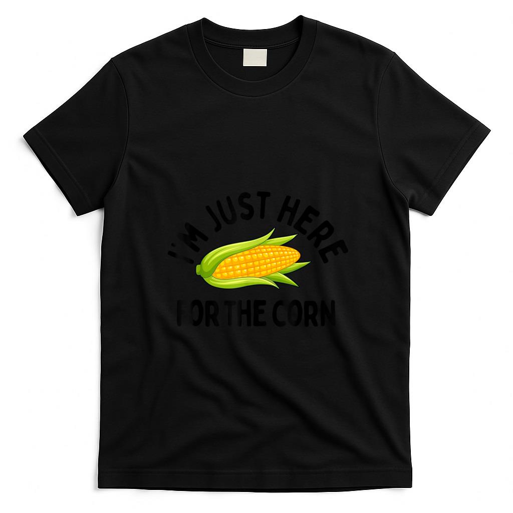 Funny Tees - I'm Just Here For The Corn Funny Corn On The Cob T-Shirt