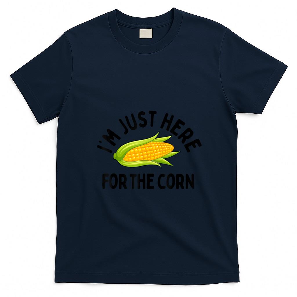 Funny Tees - I'm Just Here For The Corn Funny Corn On The Cob T-Shirt
