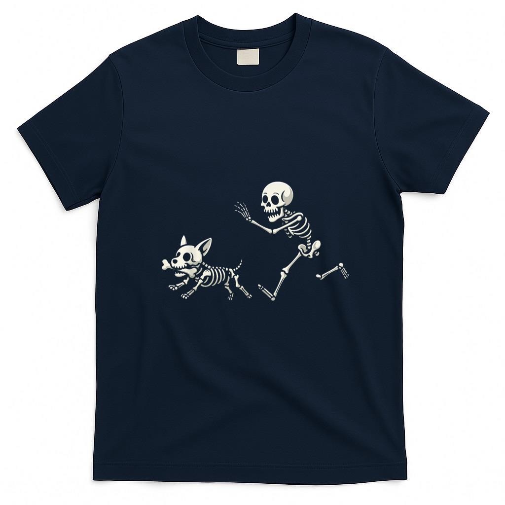 Pet Mom Halloween Shirt - Funny Skeleton Chasing Corgi Halloween Dog Mom Pet Lover T-Shirt_5
