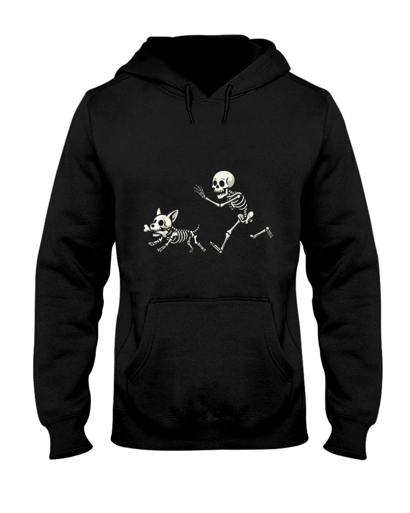 Pet Mom Halloween Shirt - Funny Skeleton Chasing Corgi Halloween Dog Mom Pet Lover T-Shirt_5