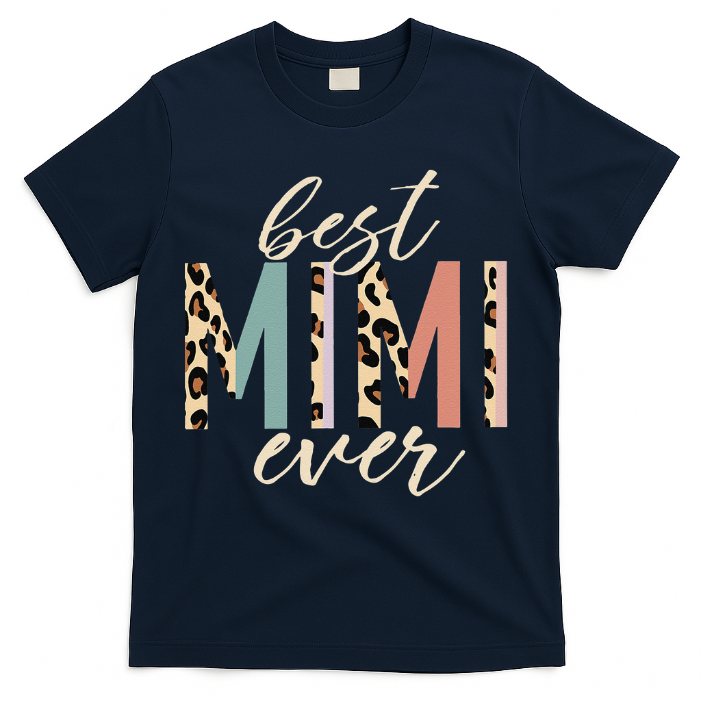 Best Mimi Ever Gifts Leopard Print Mothers Day T-Shirt