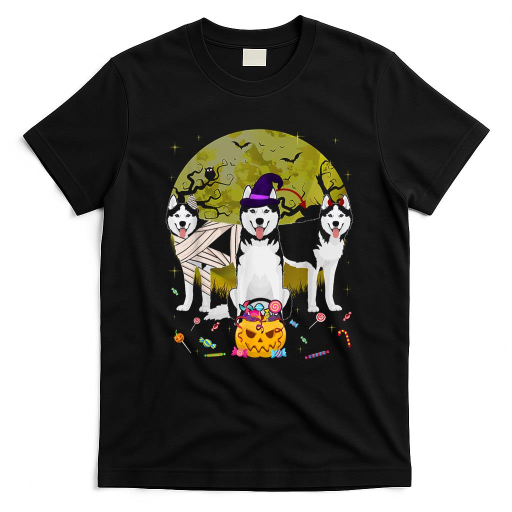 Pet Mom Halloween Shirt - Fun Siberian Husky Halloween Costume Gift Dog Lover T-Shirt