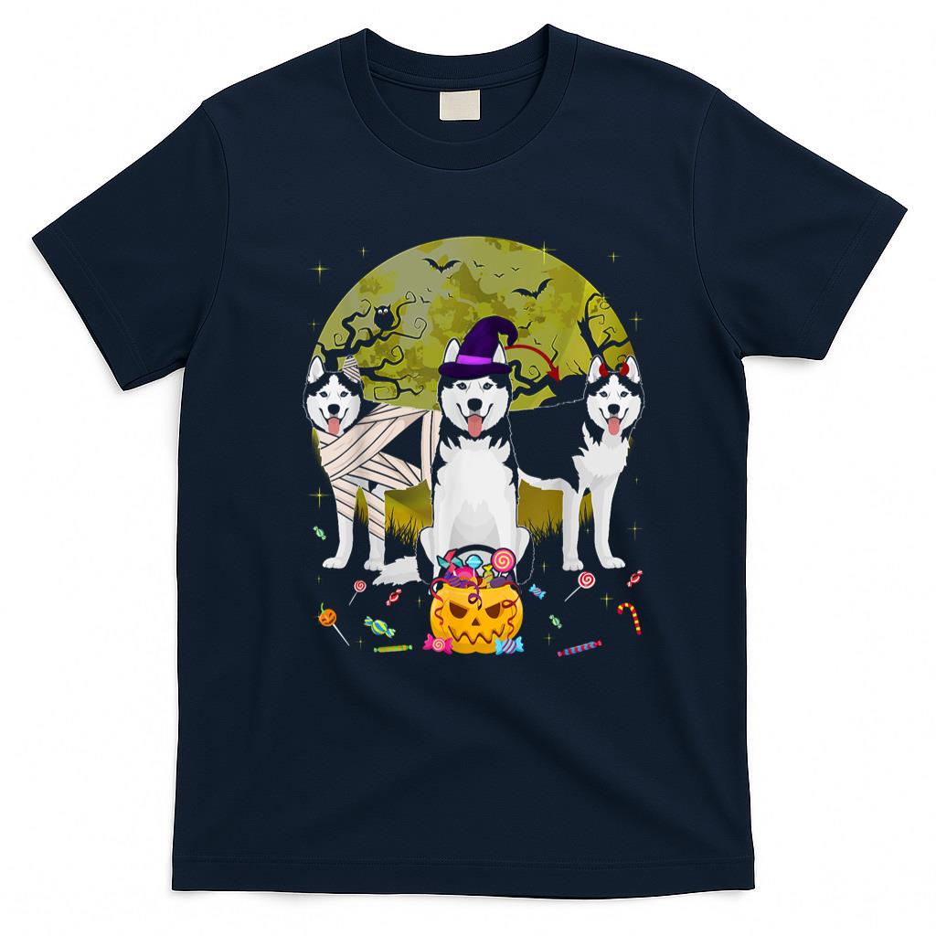 Pet Mom Halloween Shirt - Fun Siberian Husky Halloween Costume Gift Dog Lover T-Shirt