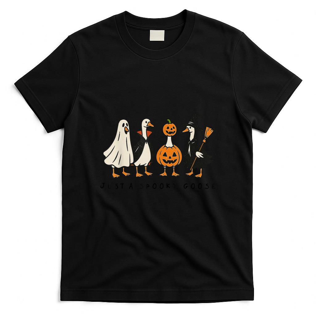 Halloween Shirt - Just A Spooky Goose Halloween Silly Goose Funny Halloween T-Shirt