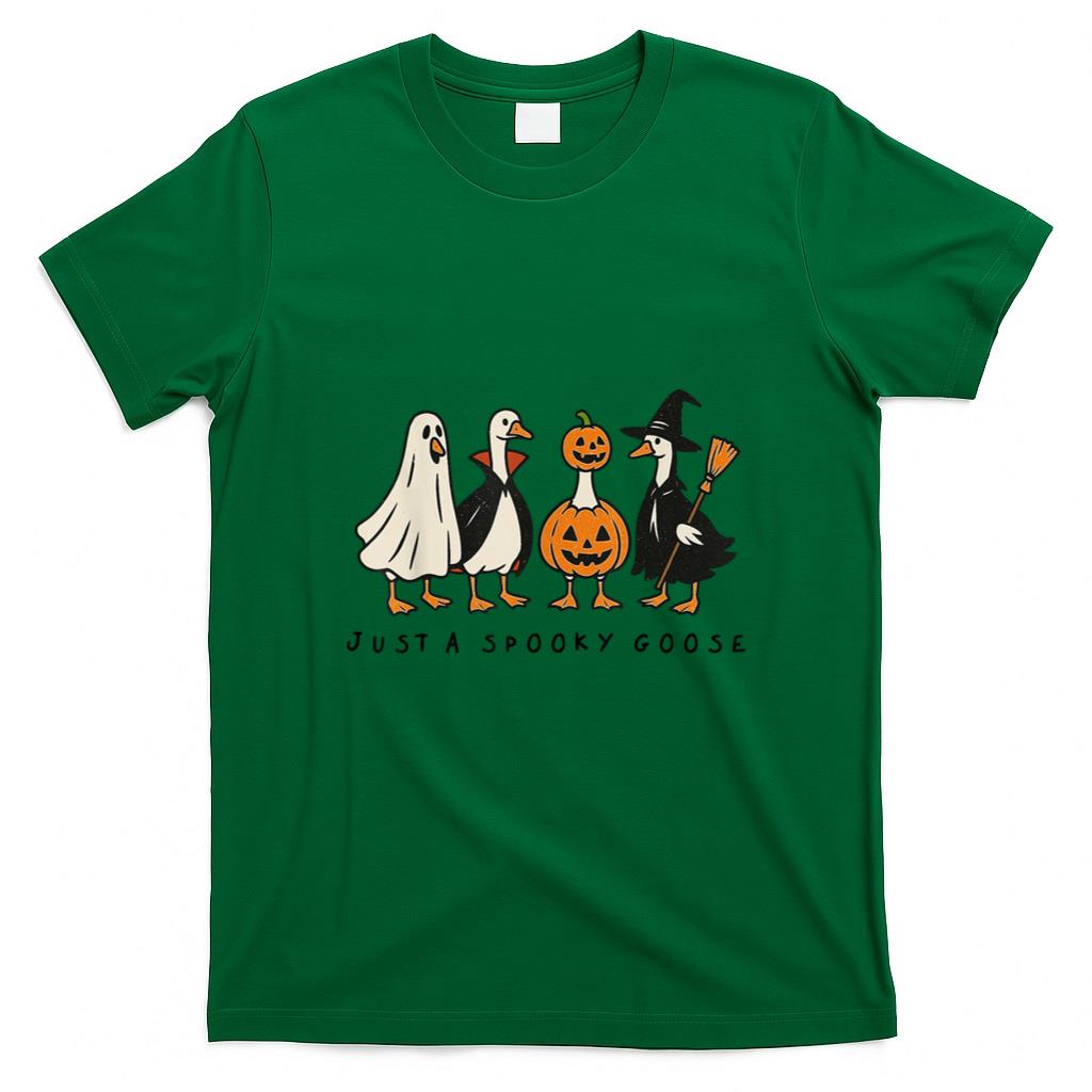 Halloween Shirt - Just A Spooky Goose Halloween Silly Goose Funny Halloween T-Shirt