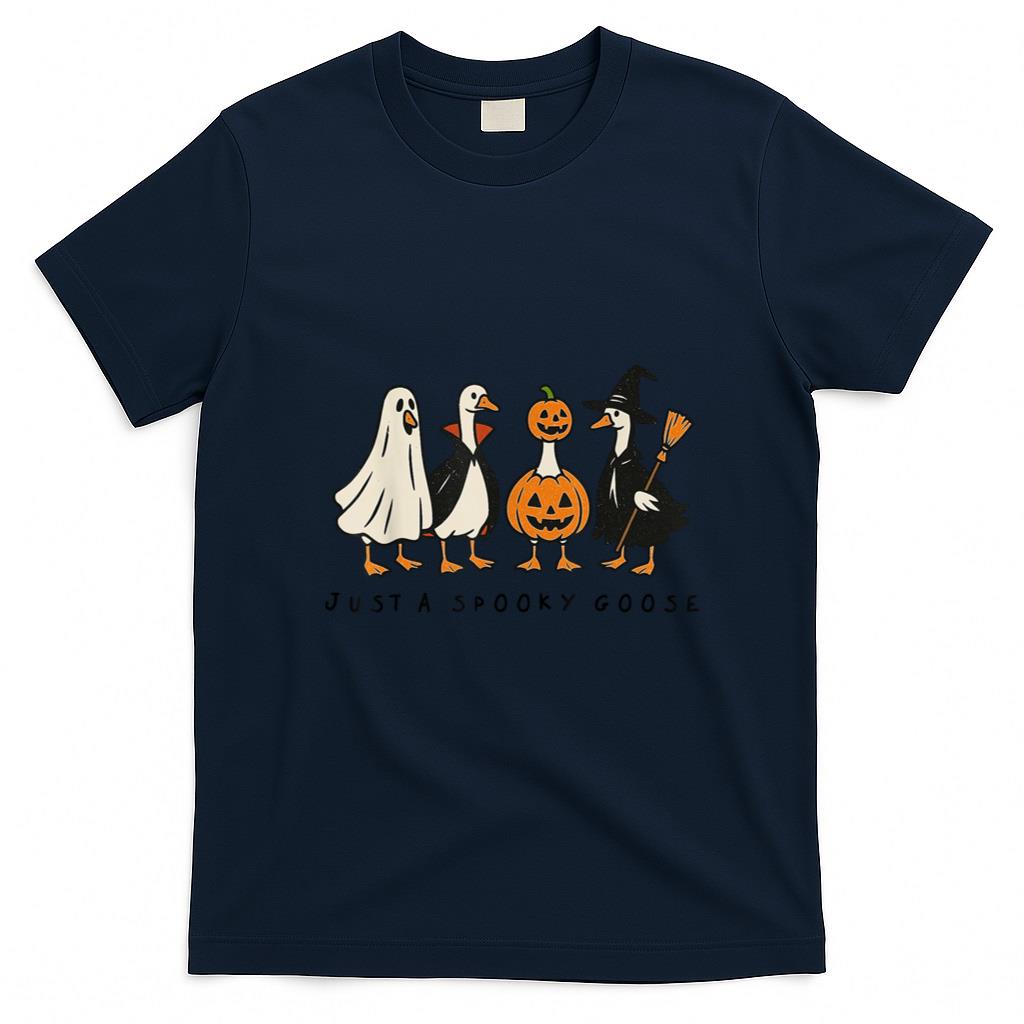 Halloween Shirt - Just A Spooky Goose Halloween Silly Goose Funny Halloween T-Shirt
