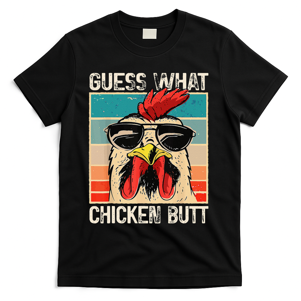 Funny Guess What Chicken Butt Chicken Meme T-Shirt