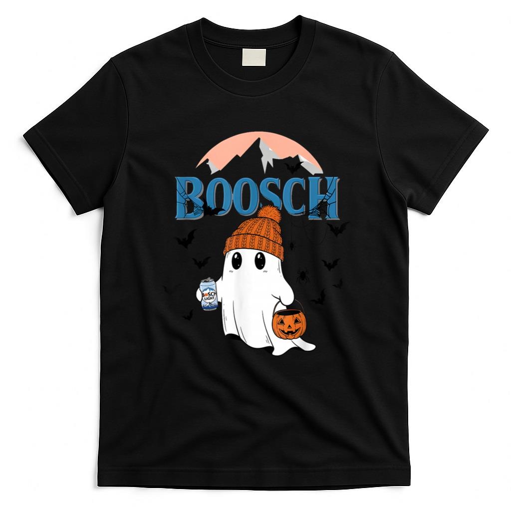 Halloween Shirt - Cute Boosch Light Ghost Beer Pumkins Ghost Halloween T-Shirt