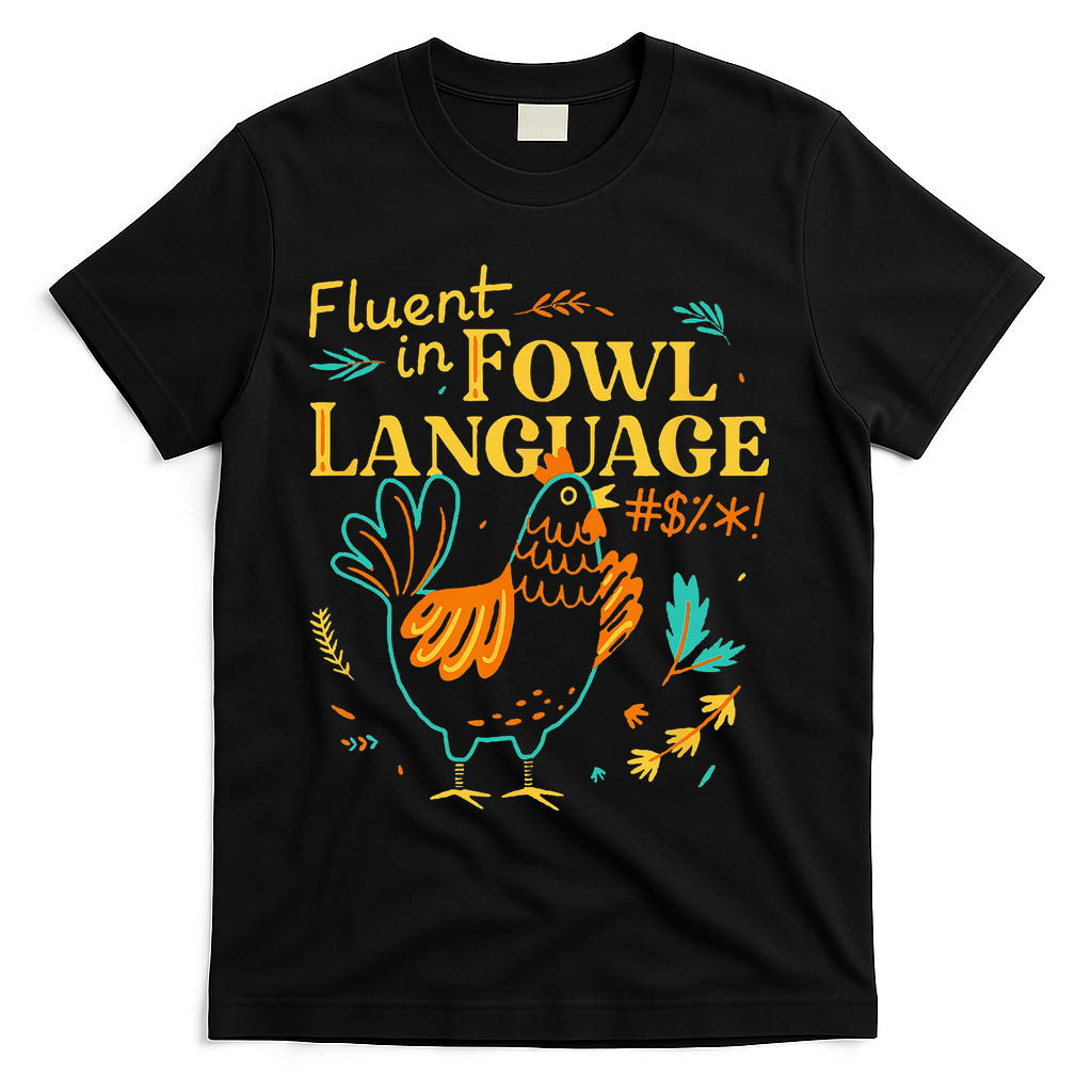 Fluent In Fowl Language Funny Novelty Chicken Lover T-Shirt