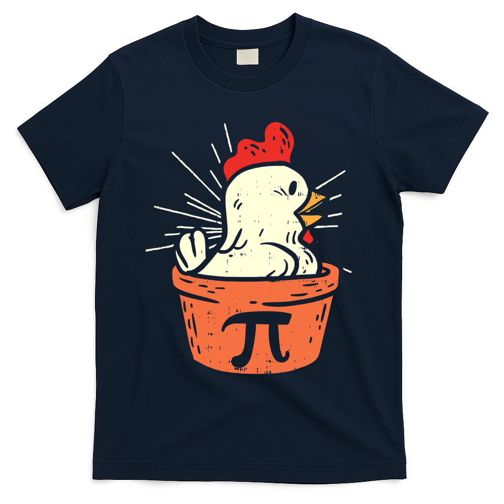 Funny Chicken Pot Pi Day Pie Math Lover Geek 3 14 T-Shirt