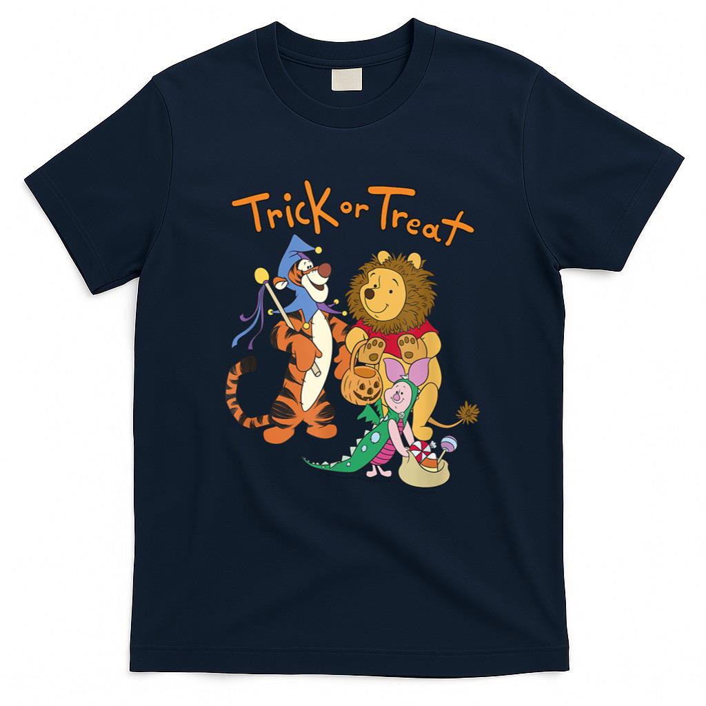 Halloween Shirt - Disney Winnie The Pooh Halloween Group Shot Trick Or Treat T-Shirt