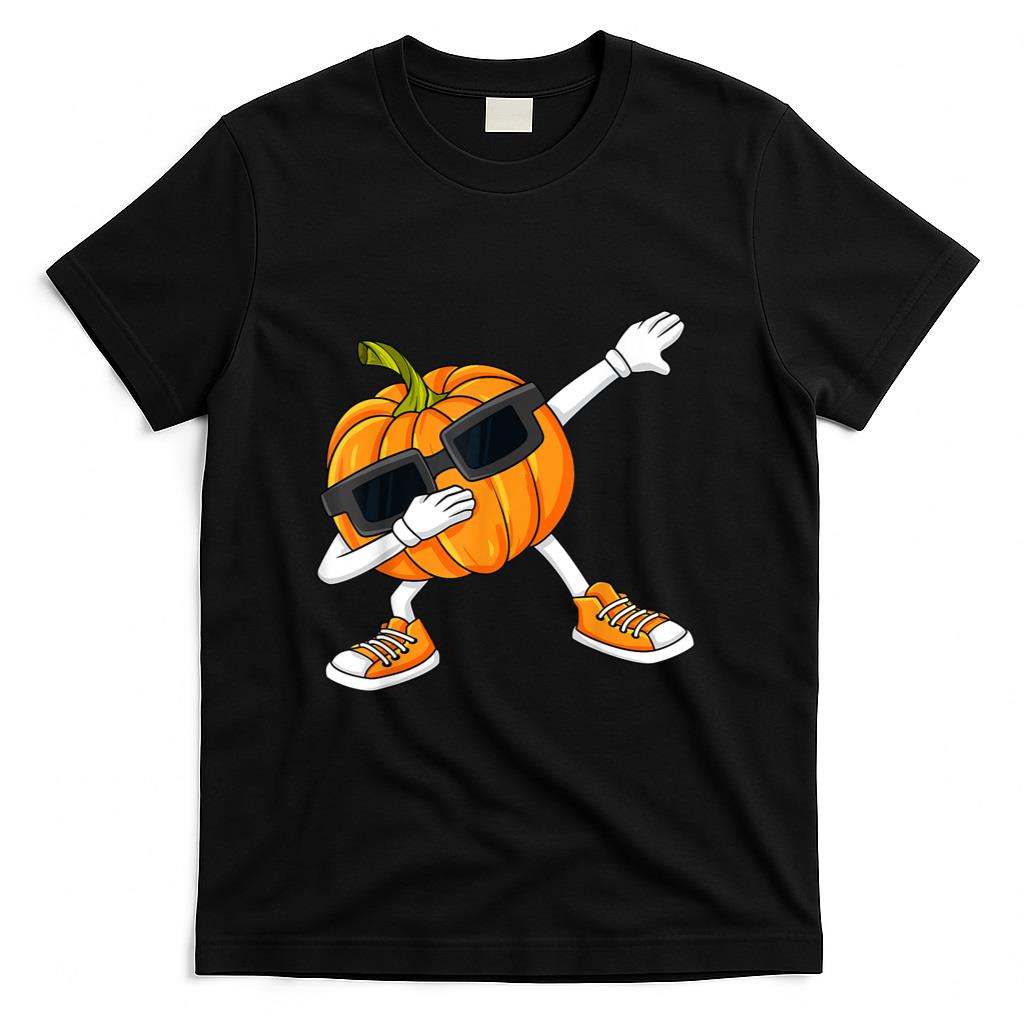 Halloween Dabbing Pumpkin Thanksgiving Day Boys Girls Kids T-Shirt