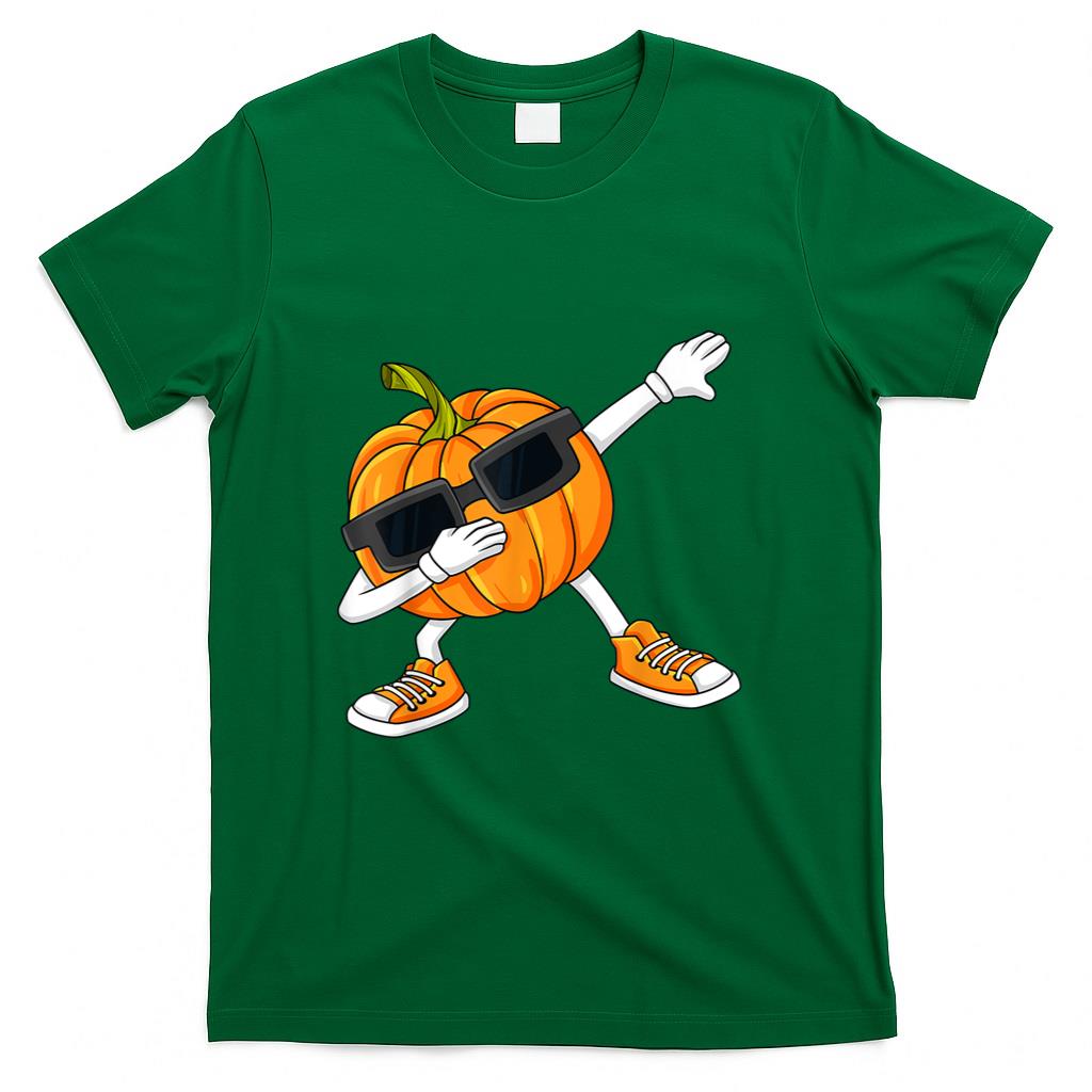 Halloween Dabbing Pumpkin Thanksgiving Day Boys Girls Kids T-Shirt