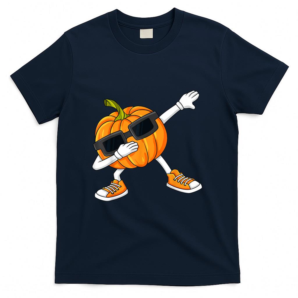 Halloween Dabbing Pumpkin Thanksgiving Day Boys Girls Kids T-Shirt