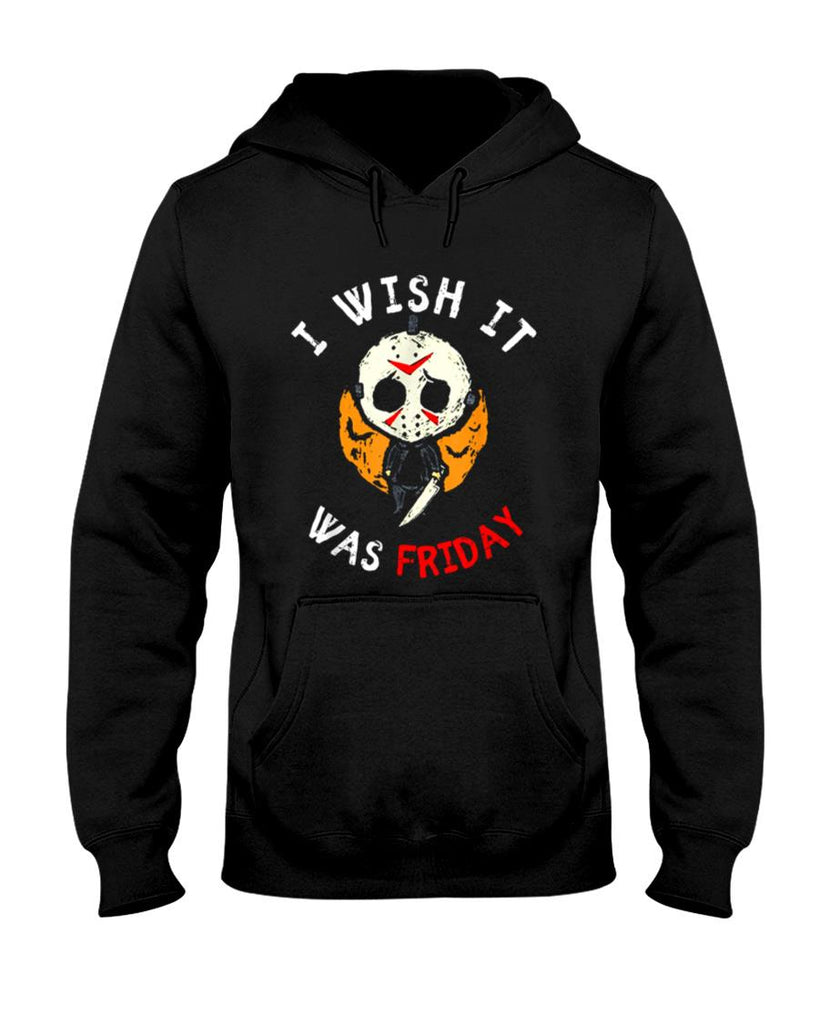 Halloween Shirt - I Wish It Was Friday Funny Scary Halloween T-Shirt