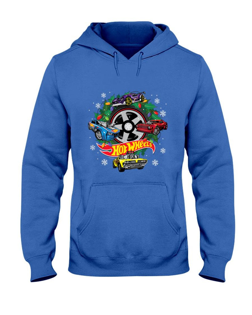 Hot Wheels Christmas Wreath with Lights and Cars T-Shirt