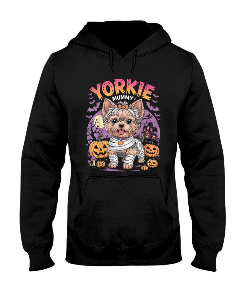 Pet Mom Halloween Shirt - Yorkie Mummy Halloween Costume Dog Owner Yorkshire Terrier T-Shirt