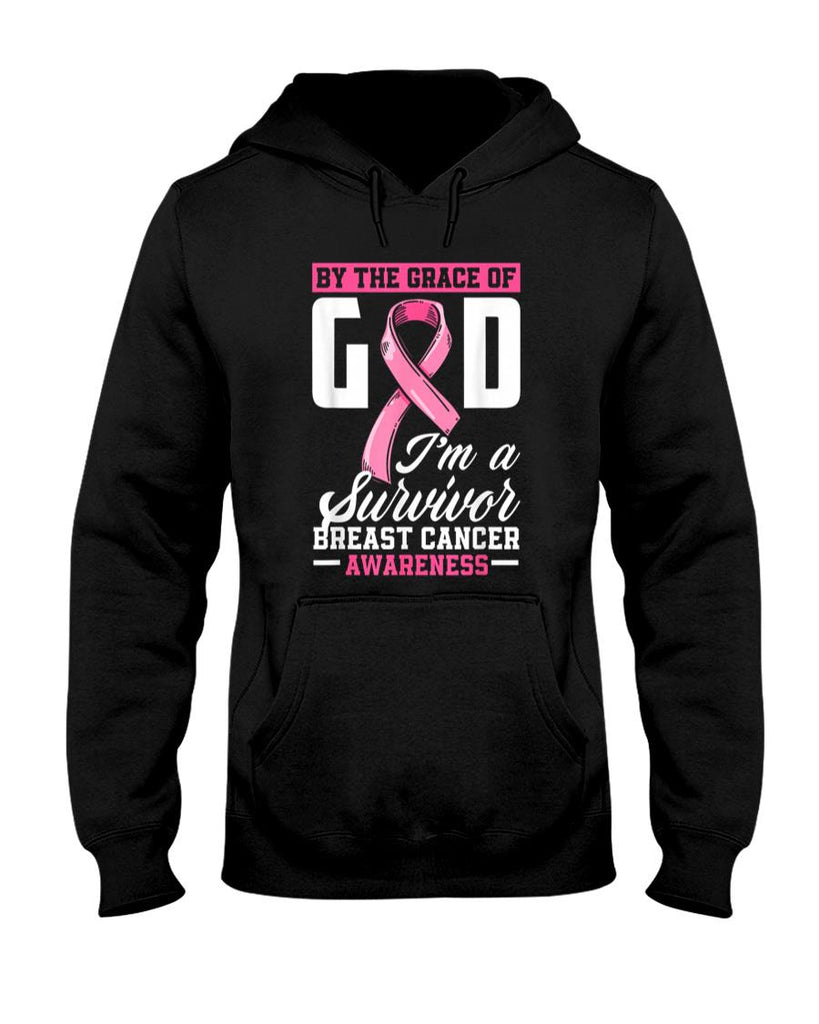 By The Grace God Im A Survivor Breast Cancer Survivor T-Shirt