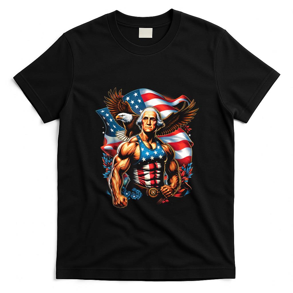 Funny Tees - 4th of July Patriotic Funny George Washington July 4th USA T-Shirt